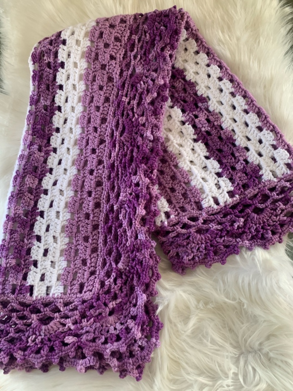 Handmade Crocheted Grandma Afghan Blanket Throw